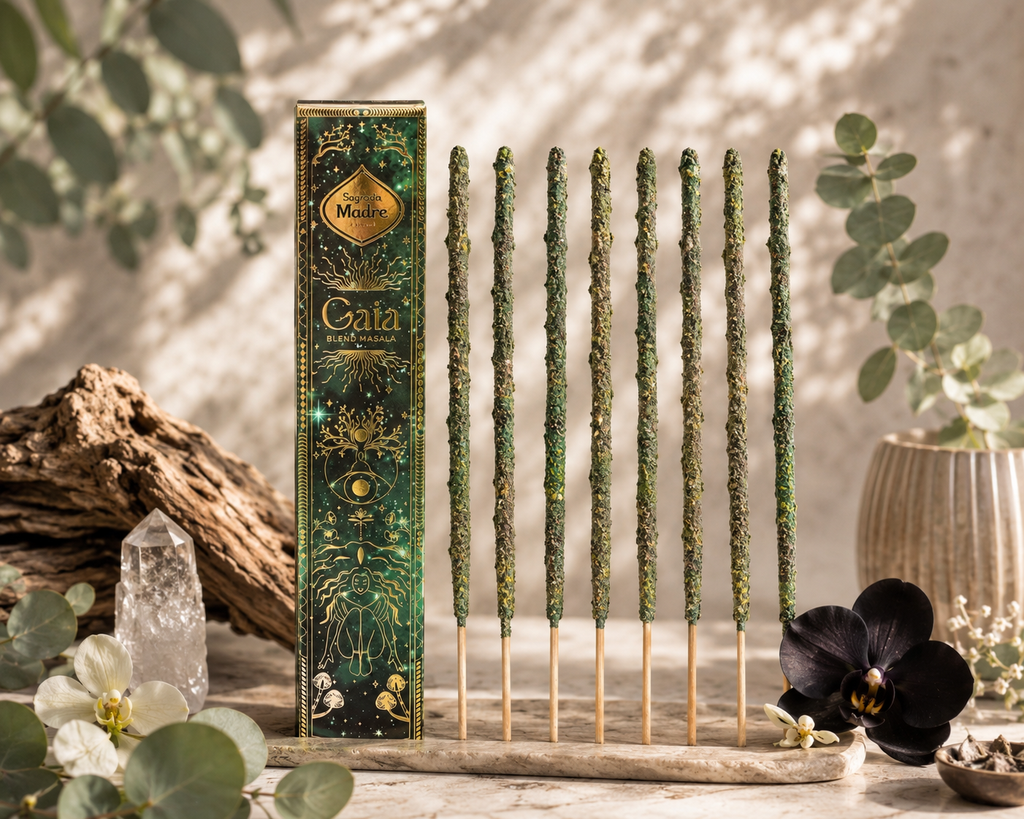 Green Shimmer Gaia Incense Sticks – Earth Goddess Ritual Incense for Nature & Spiritual Practice