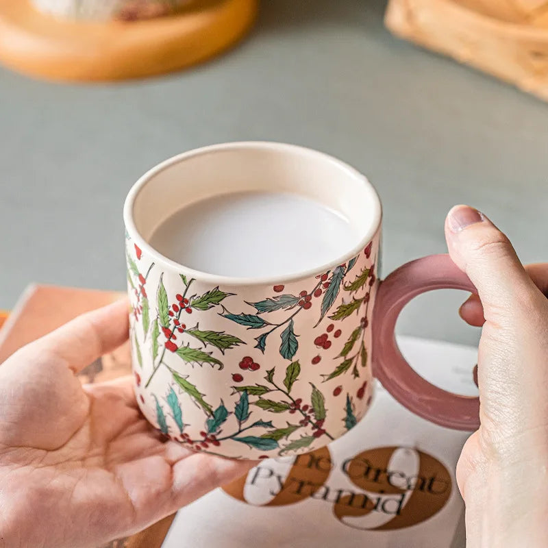 Ceramic Painted Coffee Tea Mug 12 oz