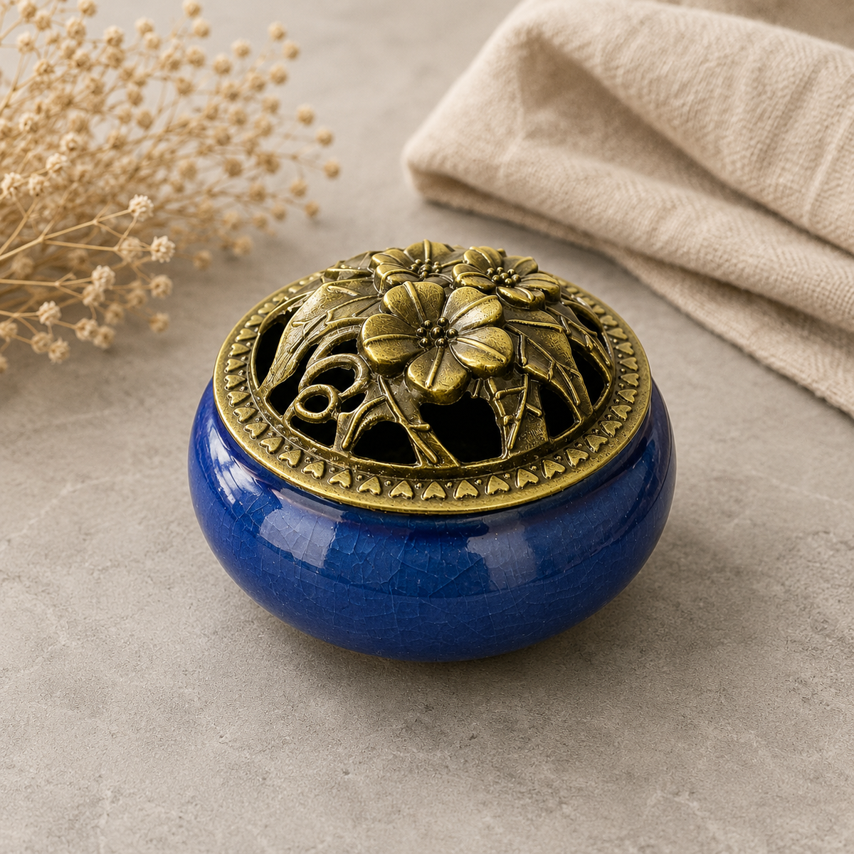Ceramic Incense Burner & Smudge Bowl – Handmade Ritual Incense Holder for Altar & Meditation