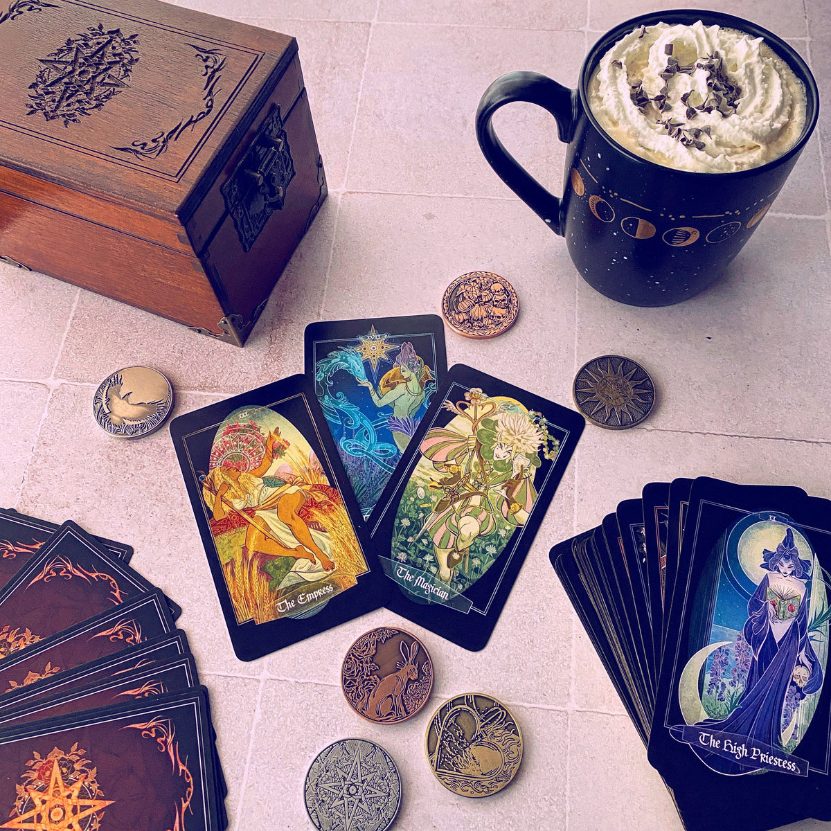 Children of Ostara Tarot Deck & Book Set Limited Gold Edition – Award-Winning 78-Card Botanical Tarot