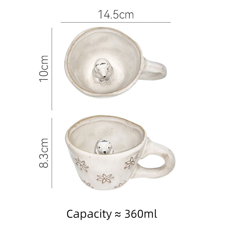 3D Ceramic Coffee Tea Mug 12 oz