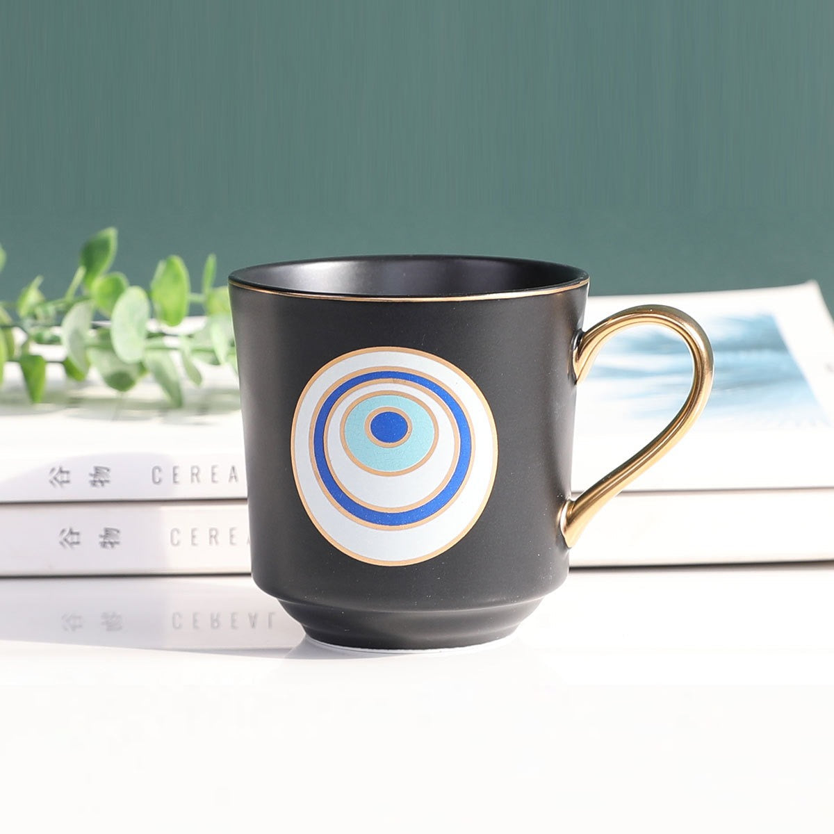 Big Eyes Ceramic Coffee Tea Mug 6 oz
