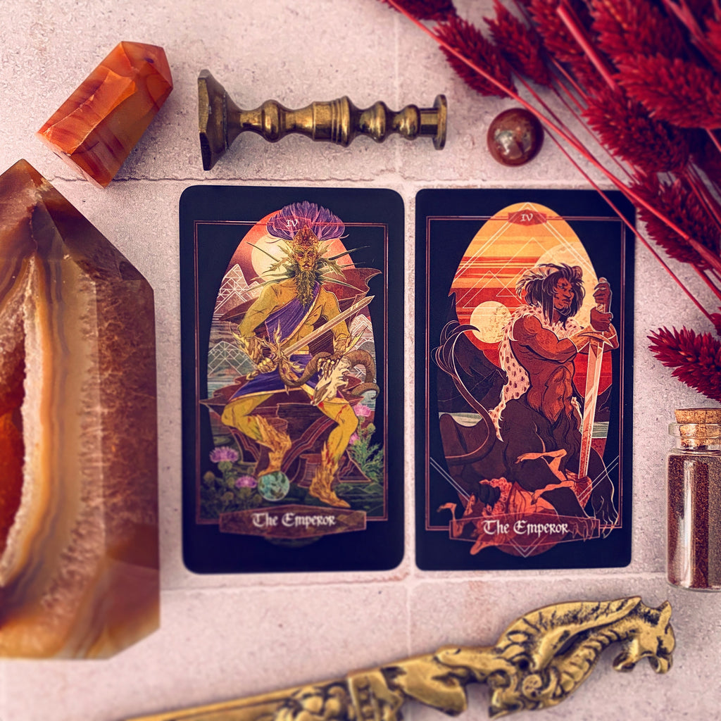 Children of Ostara Tarot Deck & Book Set Limited Gold Edition – Award-Winning 78-Card Botanical Tarot