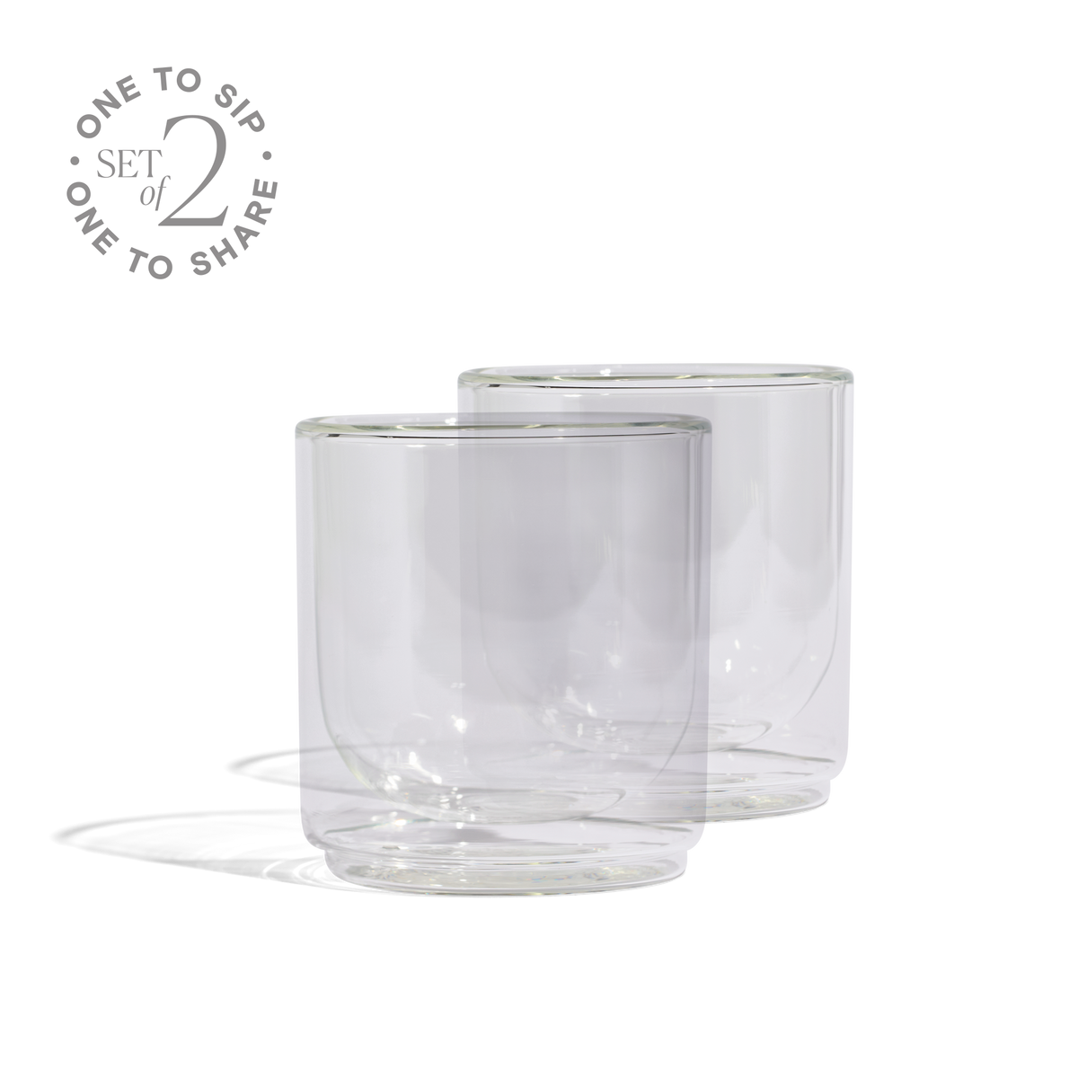 Cove 10oz Glass Tumbler - Set of 2 - Clear