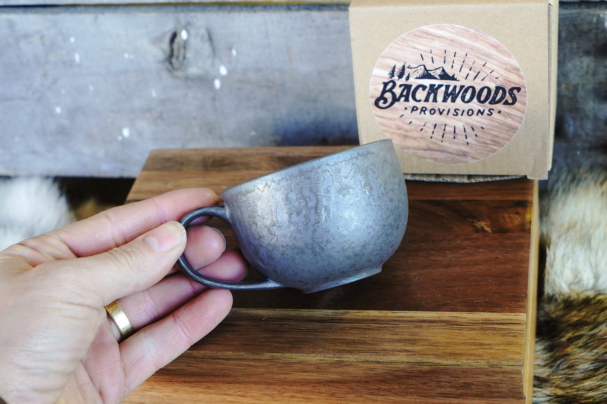 Industrial Drip Glaze Stoneware Coffee Mug