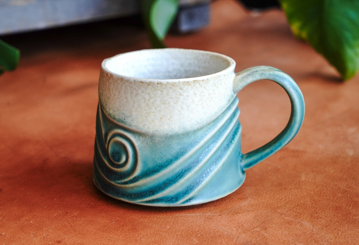 Boho Coastal Wave Ceramic Mug