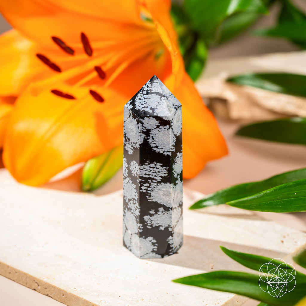 Snowflake Obsidian Point