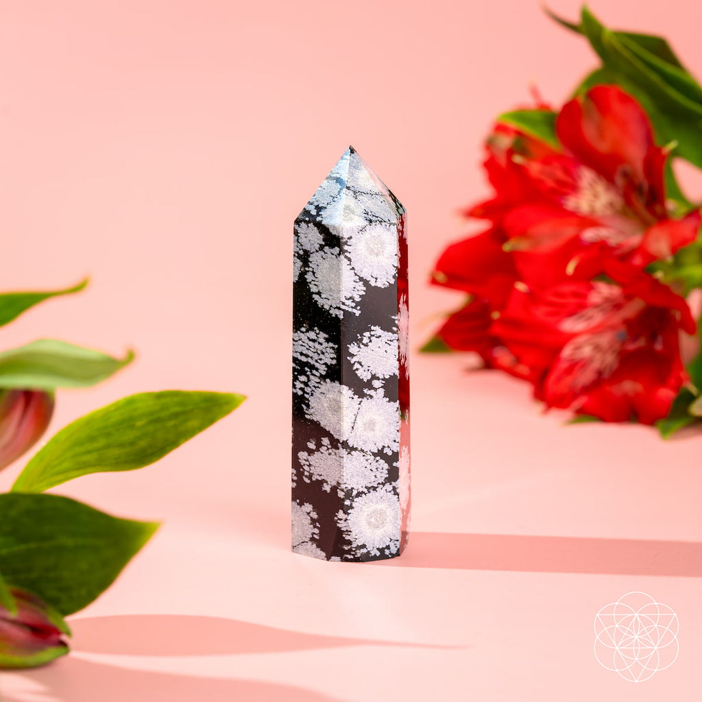 Snowflake Obsidian Point