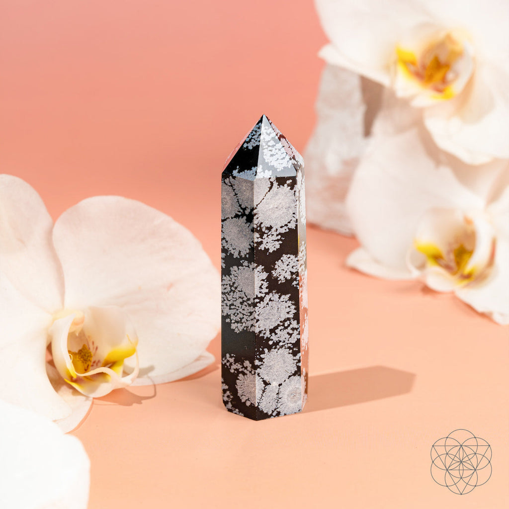 Snowflake Obsidian Point