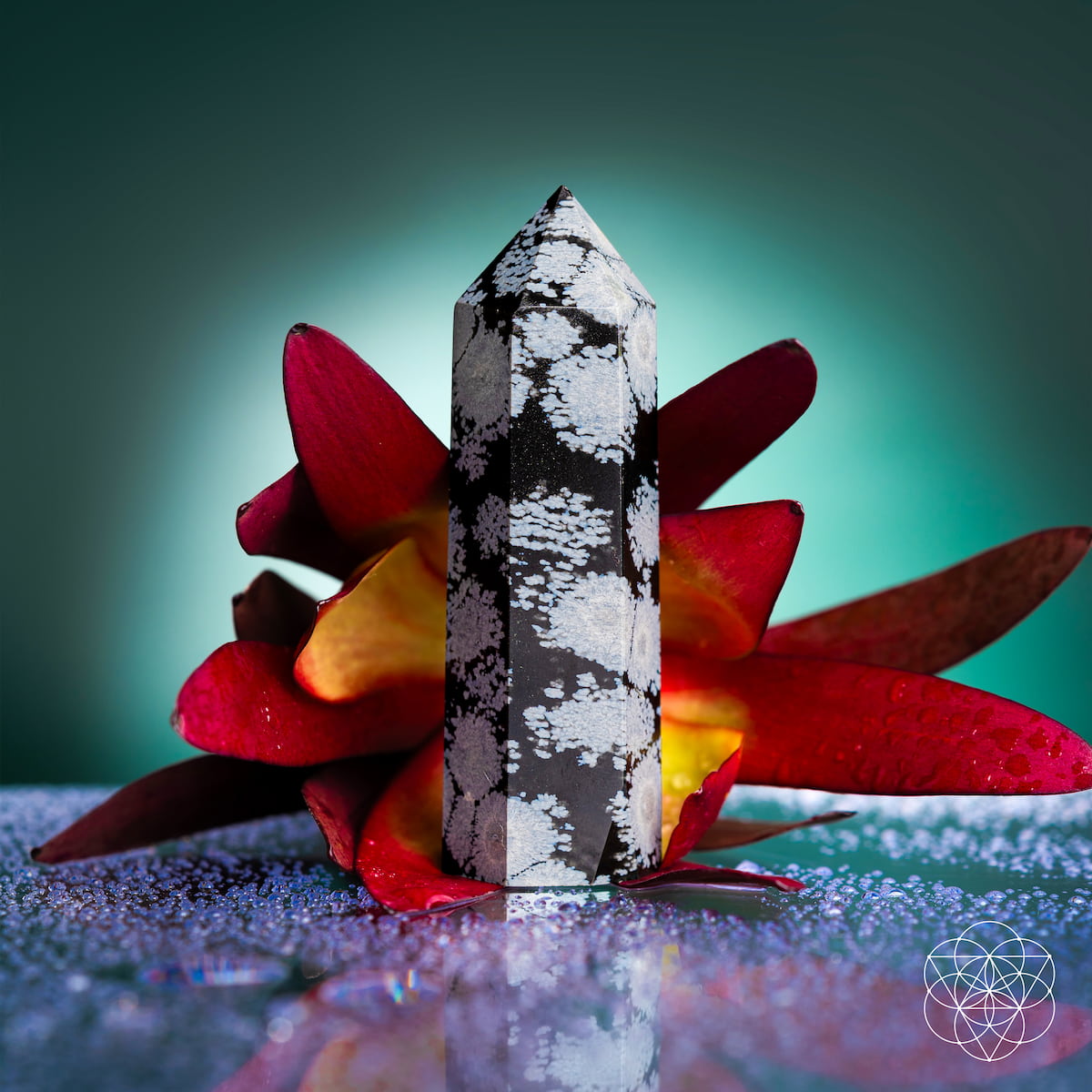 Snowflake Obsidian Point