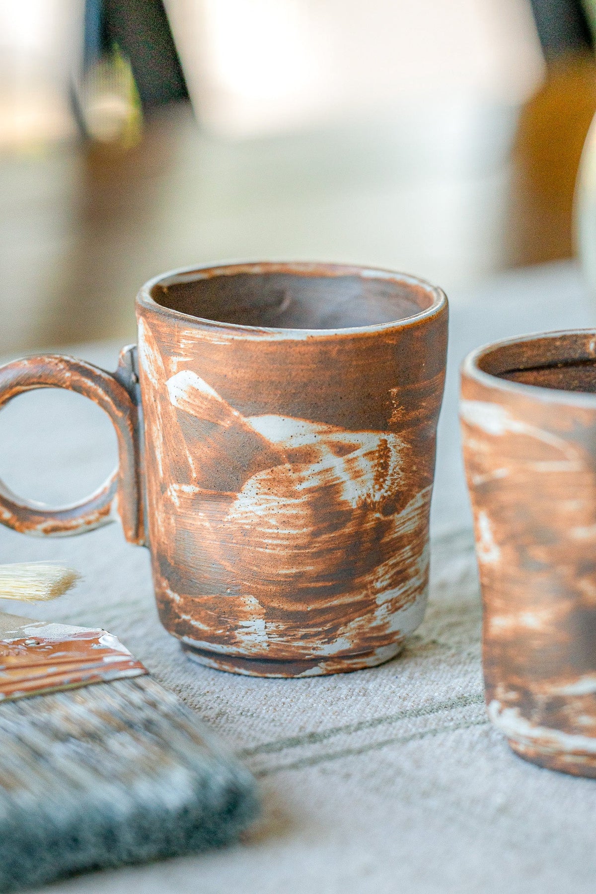 Rustic Artisan Brushstroke Mug