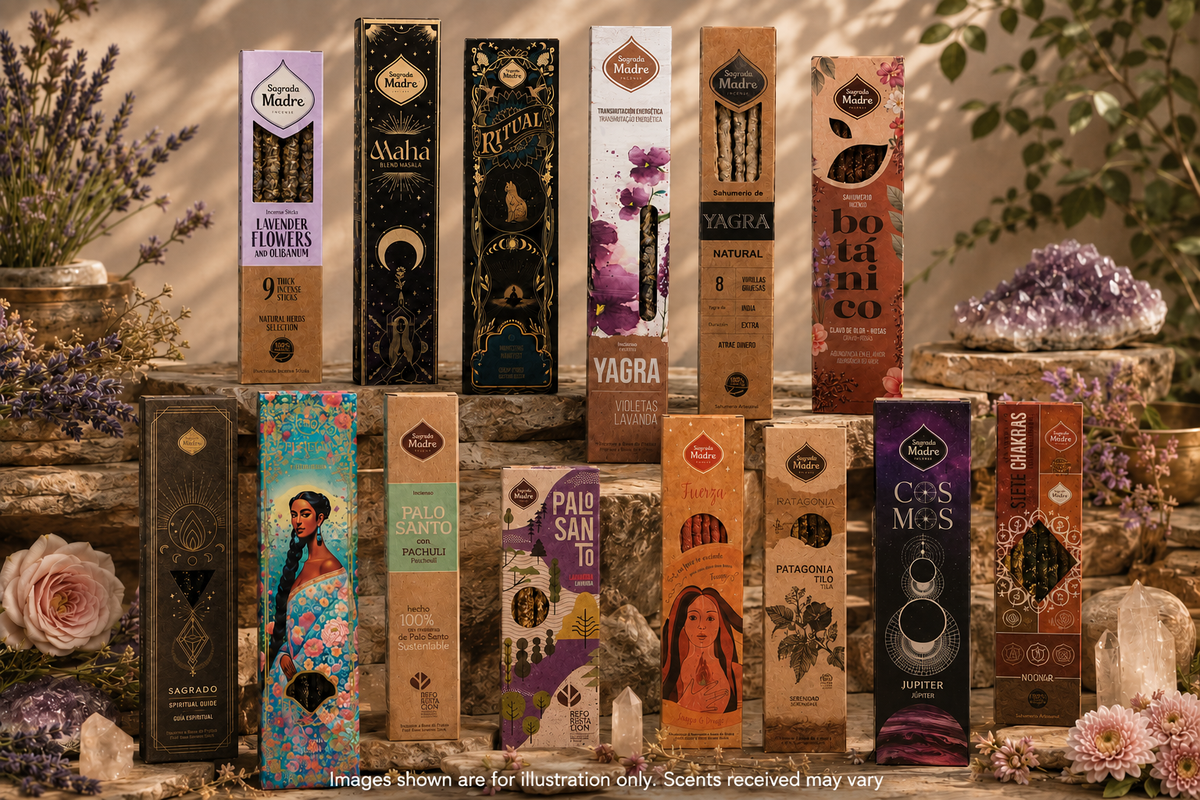 Variety Bundle Incense Sticks – 14-Box Assortment Sampler Set for Meditation