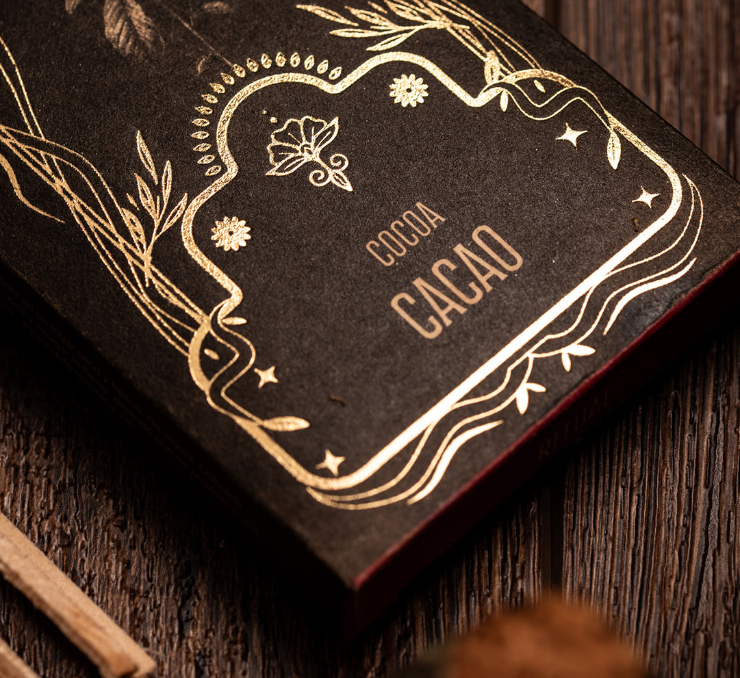 Cacao Ritual Incense Sticks – Sacred Cacao Ceremony Incense for Meditation & Heart-Opening Ritual