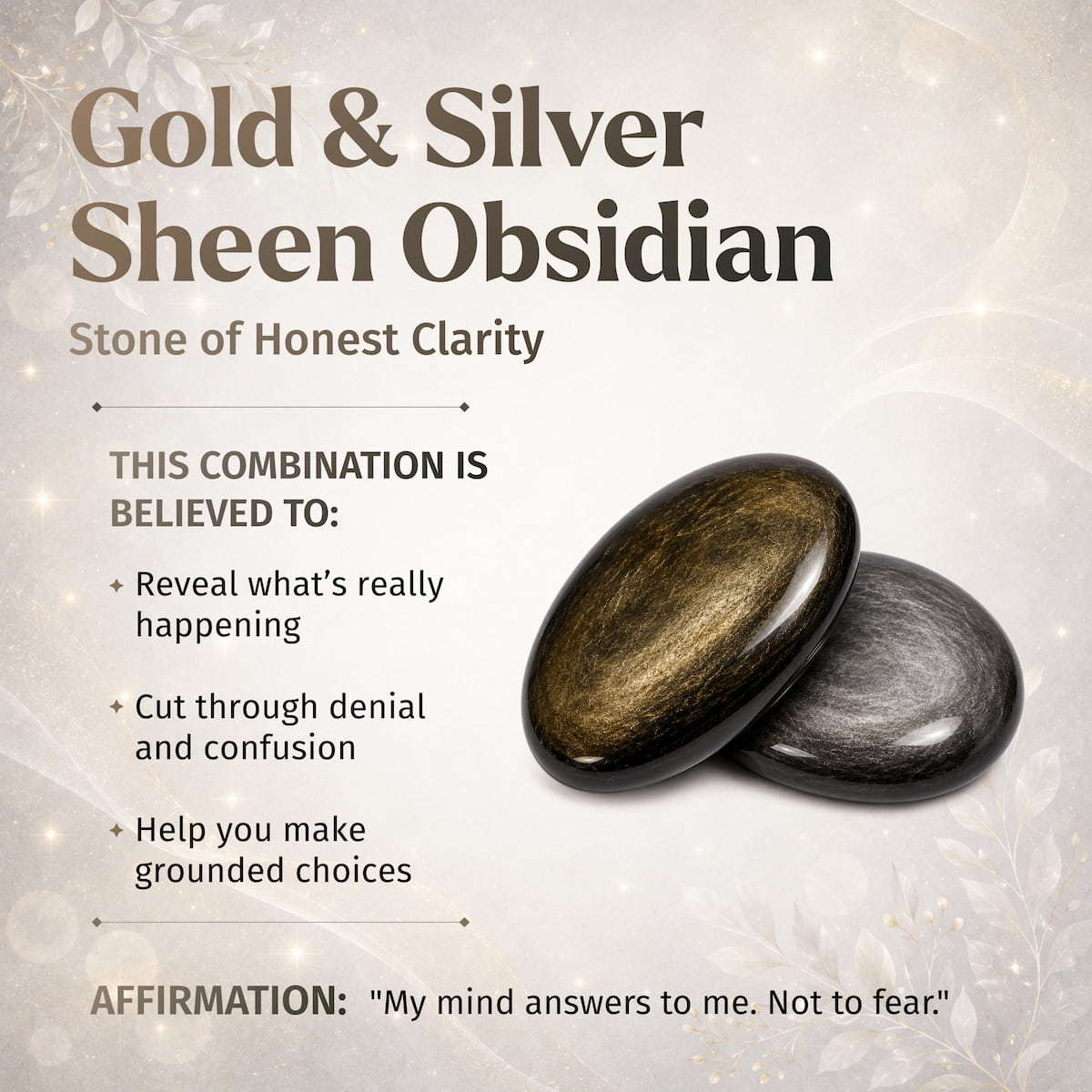 Gold & Silver Sheen Obsidian Points