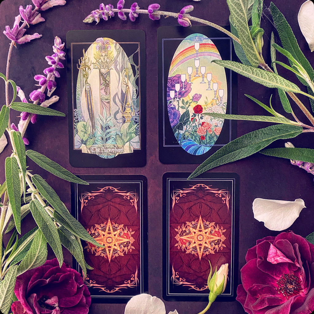 Children of Ostara Tarot Deck & Book Set Limited Gold Edition – Award-Winning 78-Card Botanical Tarot