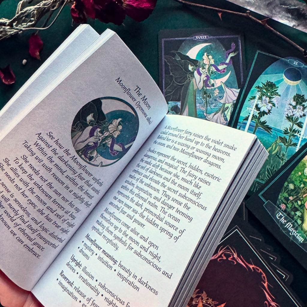 Children of Ostara Tarot Deck & Book Set Limited Gold Edition – Award-Winning 78-Card Botanical Tarot