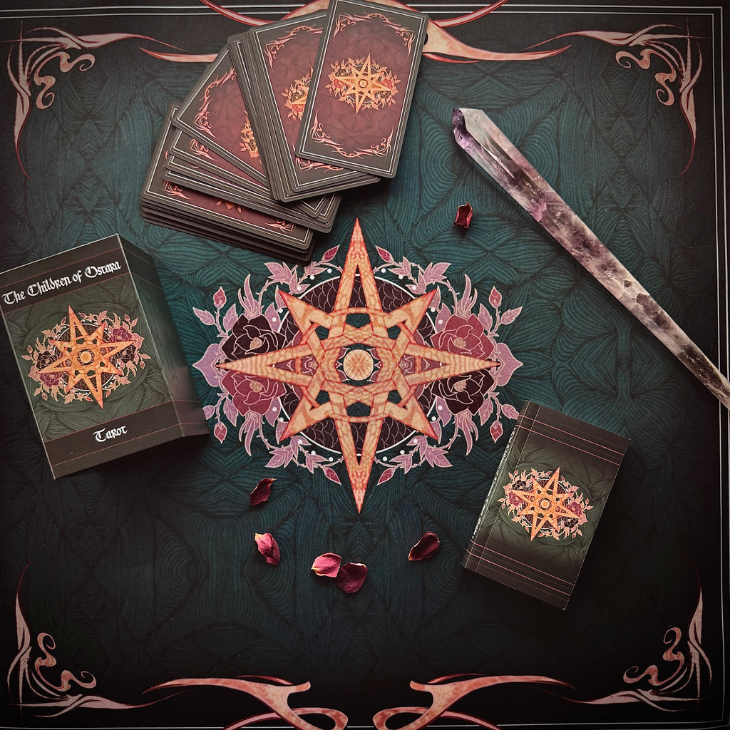 Children of Ostara Tarot Deck & Book Set Black Edition – Award-Winning 78-Card Botanical Tarot