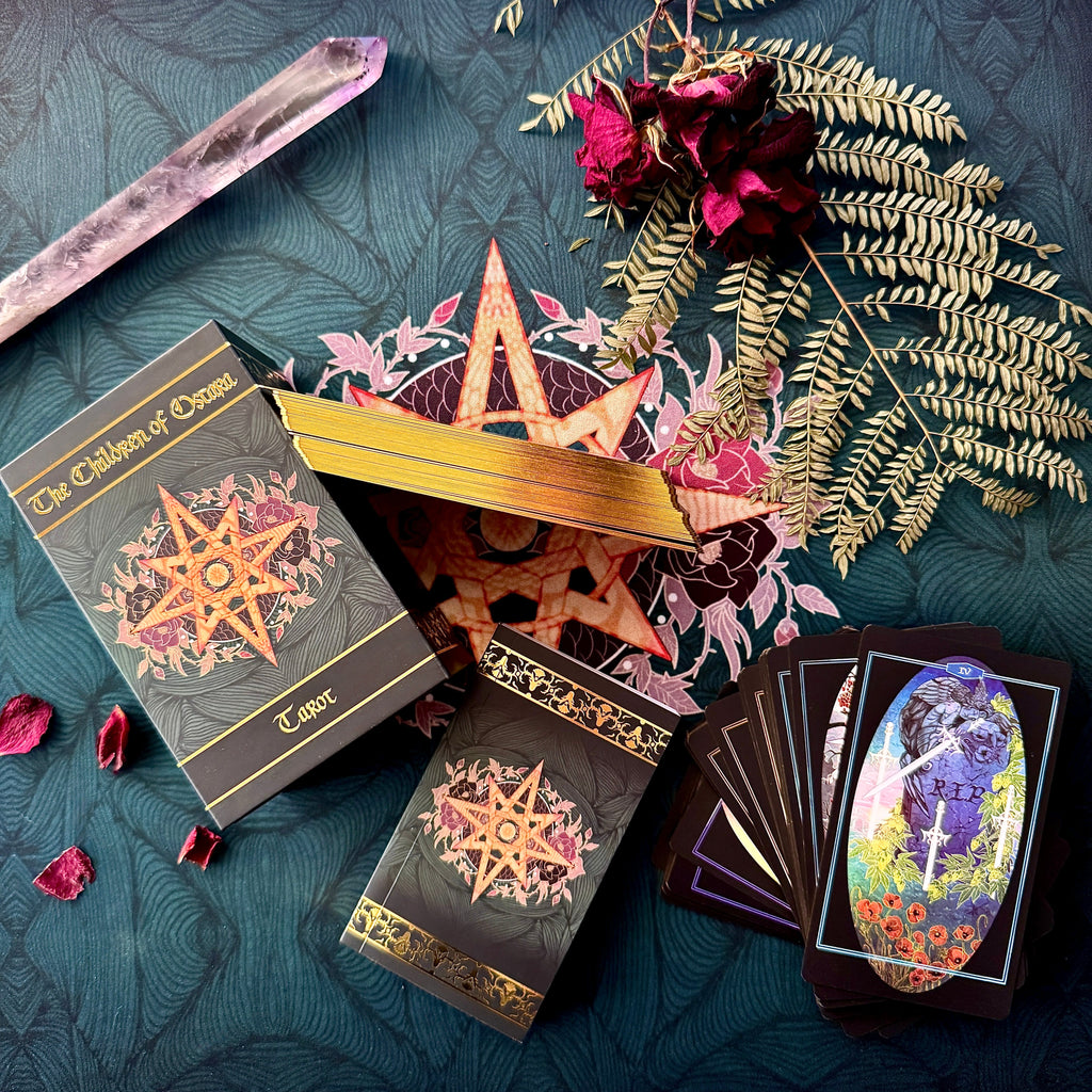 Children of Ostara Tarot Deck & Book Set Limited Gold Edition – Award-Winning 78-Card Botanical Tarot