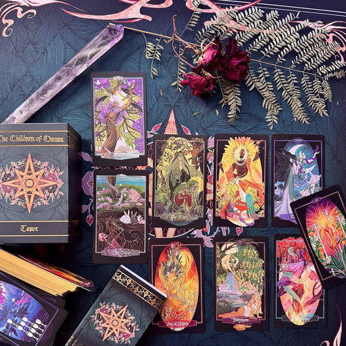 Children of Ostara Tarot Deck & Book Set Limited Gold Edition – Award-Winning 78-Card Botanical Tarot
