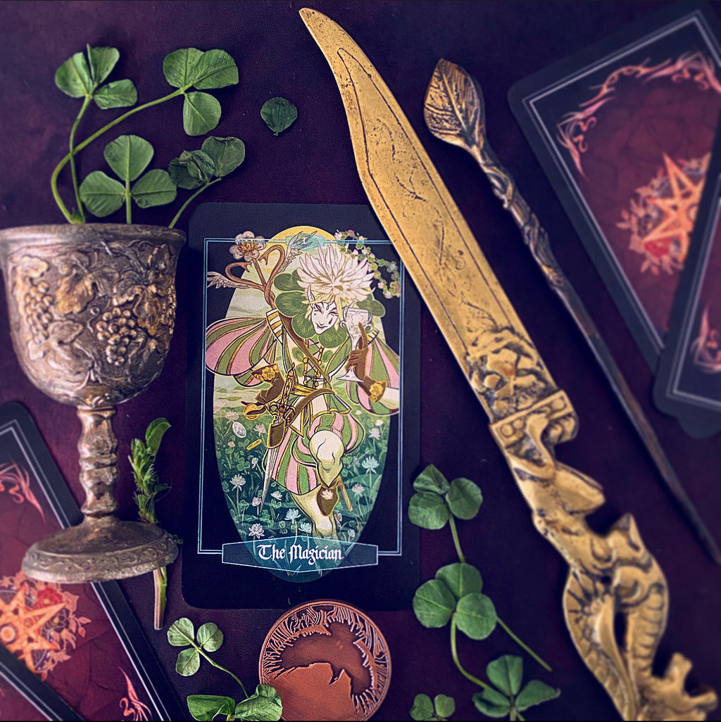 Children of Ostara Tarot Deck & Book Set Limited Gold Edition – Award-Winning 78-Card Botanical Tarot