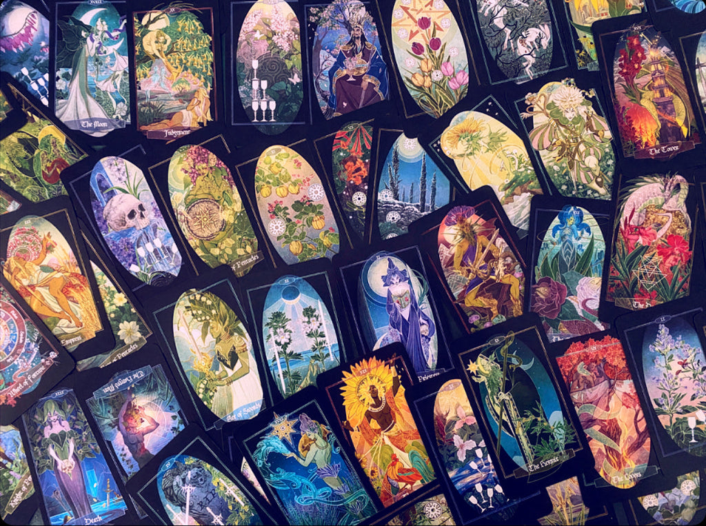 Children of Ostara Tarot Deck & Book Set Limited Gold Edition – Award-Winning 78-Card Botanical Tarot