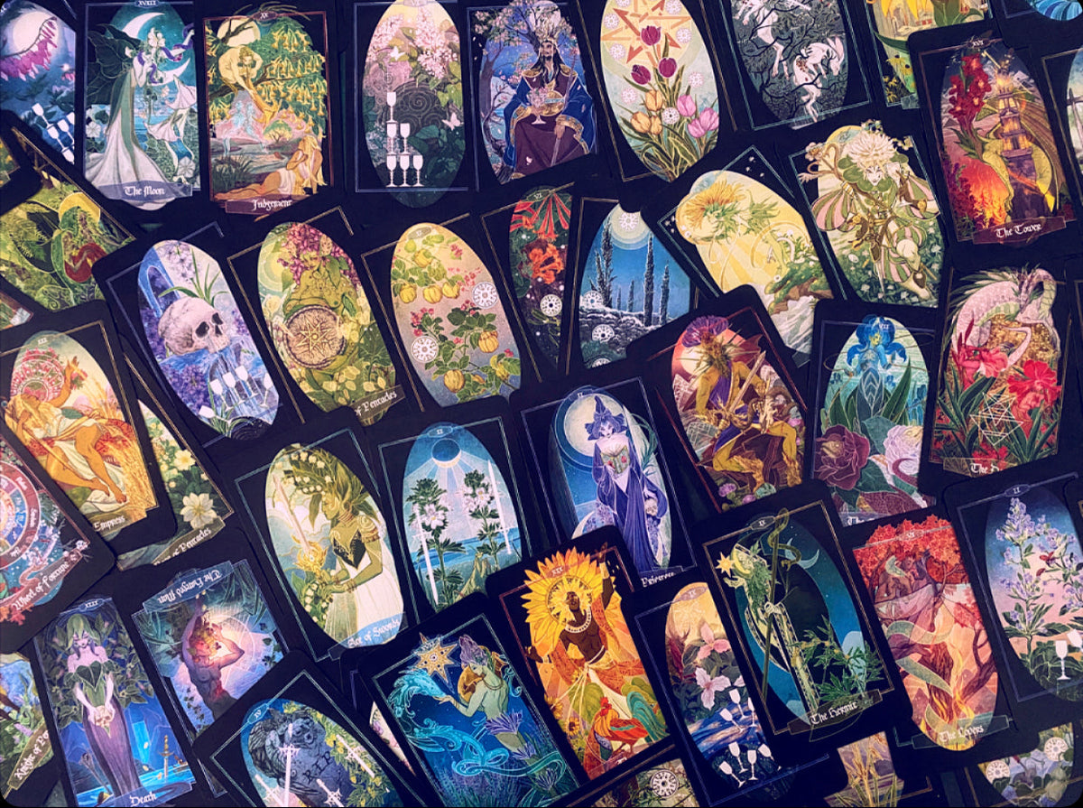 Children of Ostara Tarot Deck & Book Set Limited Gold Edition – Award-Winning 78-Card Botanical Tarot