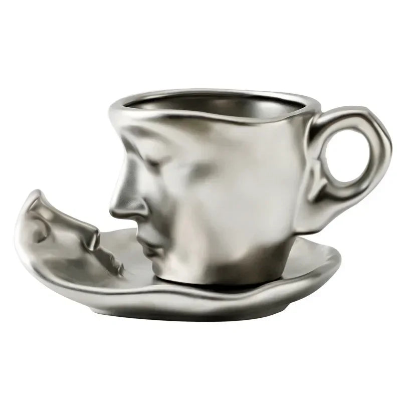 Face Art Ceramic Tea Coffee Cup 3 oz