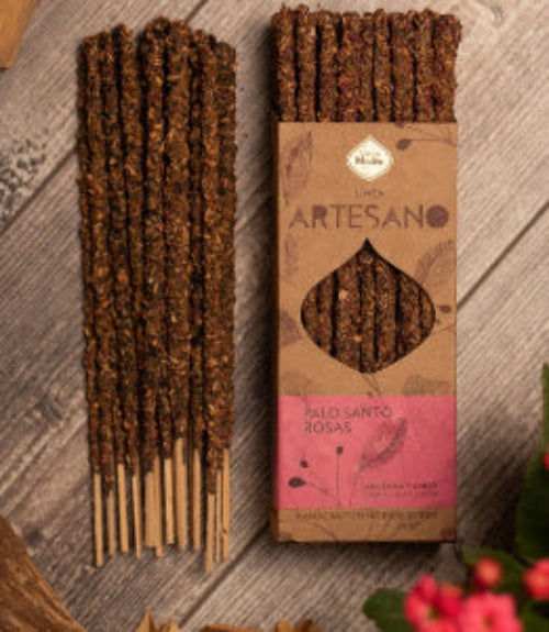 Rose Palo Santo Incense Sticks 30-Pack – Floral & Sacred Wood Incense for Cleansing & Ritual
