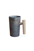 Industrial-Chic Mug with Wooden Handle