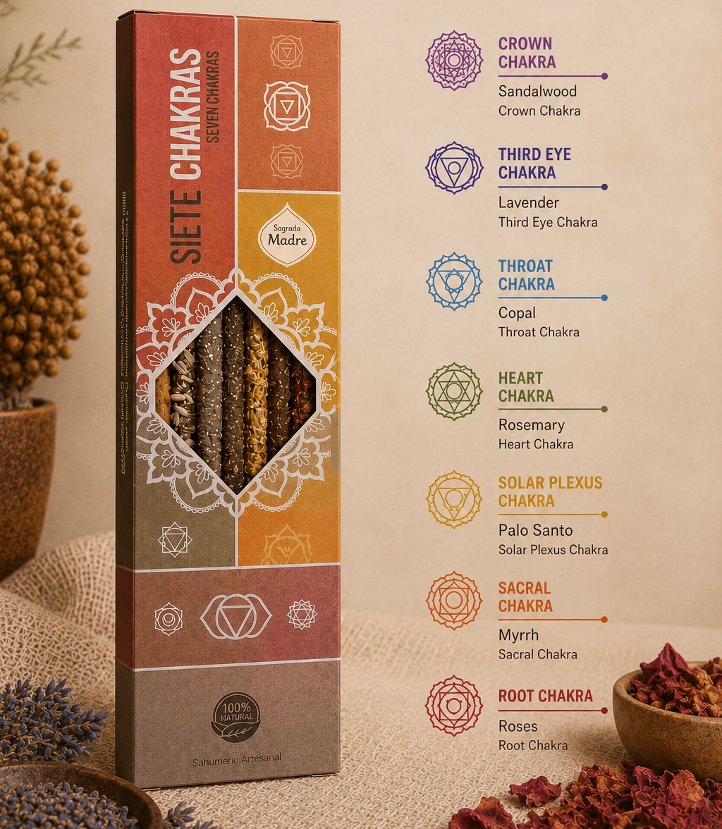 7 Chakra Incense Collection – Variety Chakra Balancing Incense Sticks Set for Meditation & Healing