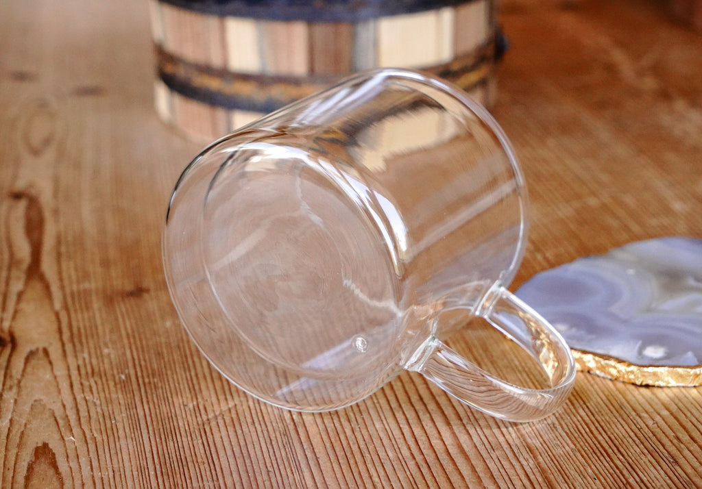 Straight Edge Double Walled Glass Tea Mug