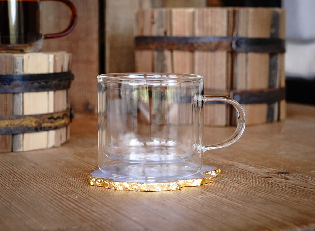 Straight Edge Double Walled Glass Tea Mug