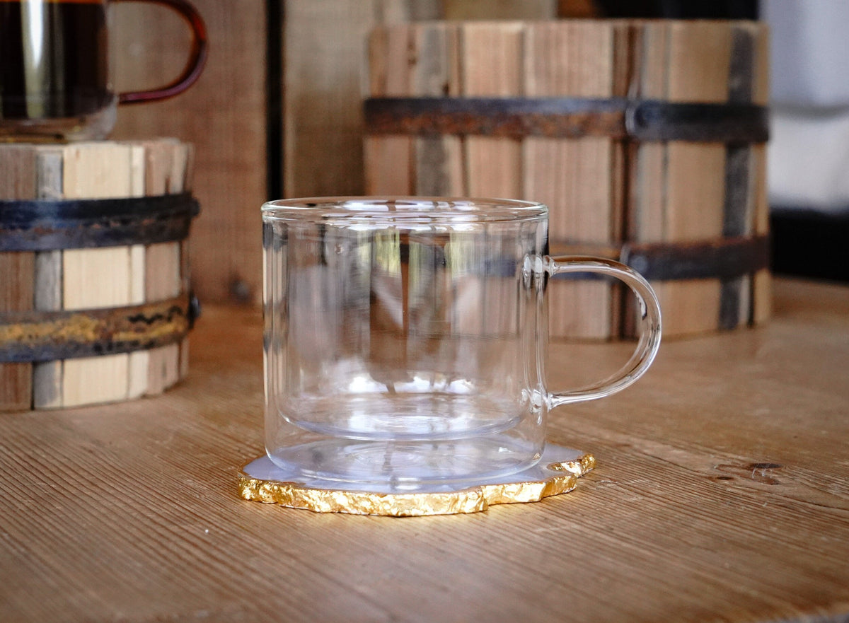 Straight Edge Double Walled Glass Tea Mug