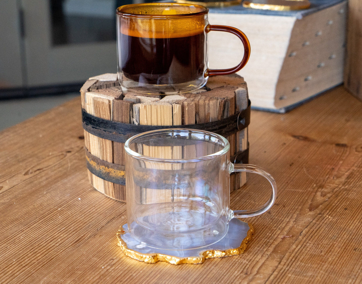 Straight Edge Double Walled Glass Tea Mug