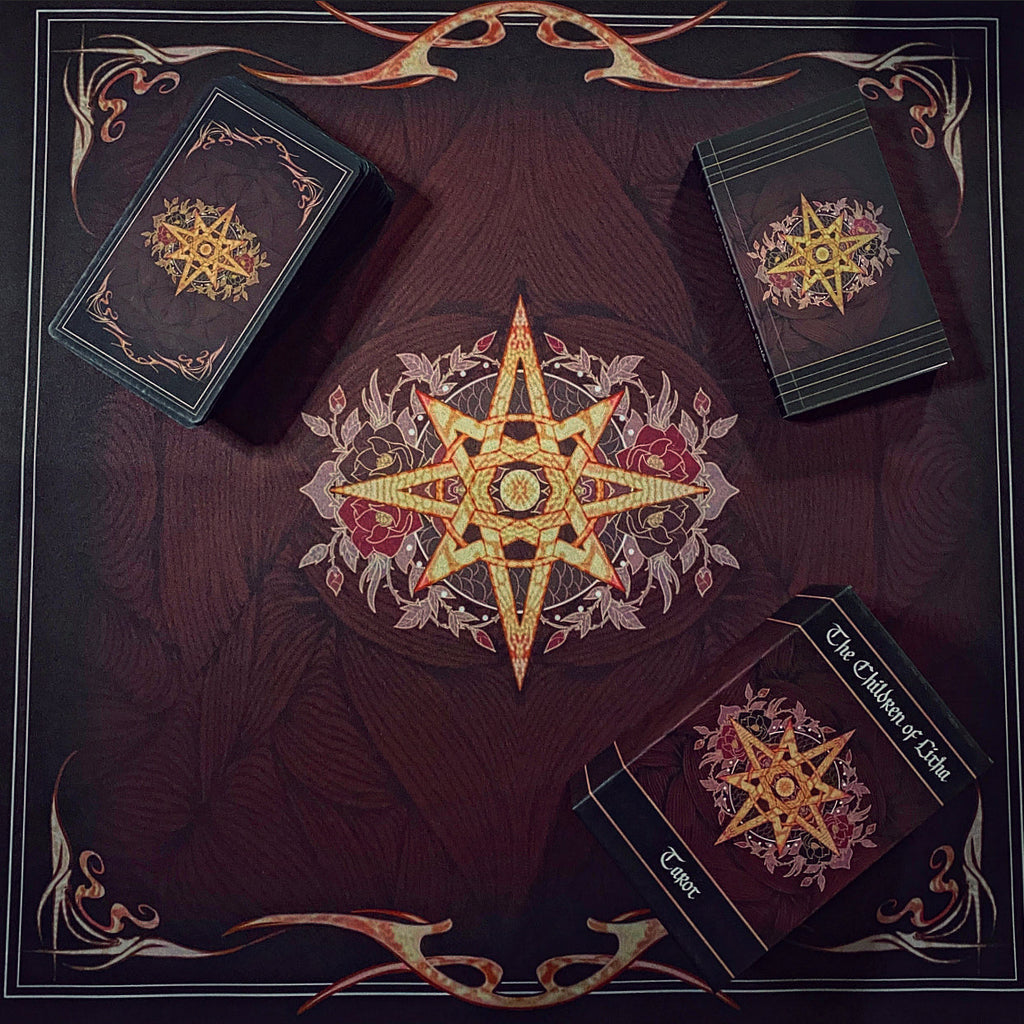 Children of Litha Tarot Deck & Book Set Black Edition – 78-Card Animal Kingdom Botanical Tarot