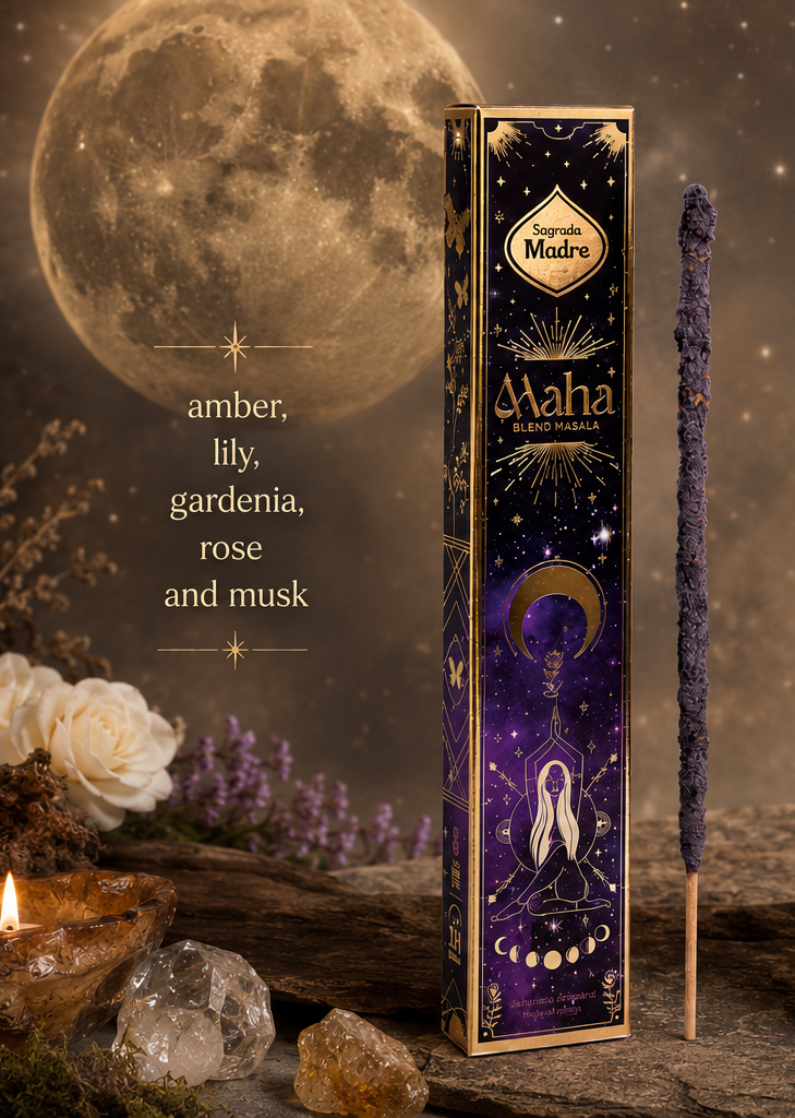 Purple Shimmer Maha Incense Sticks – Goddess Ritual Incense for Spiritual Practice & Meditation